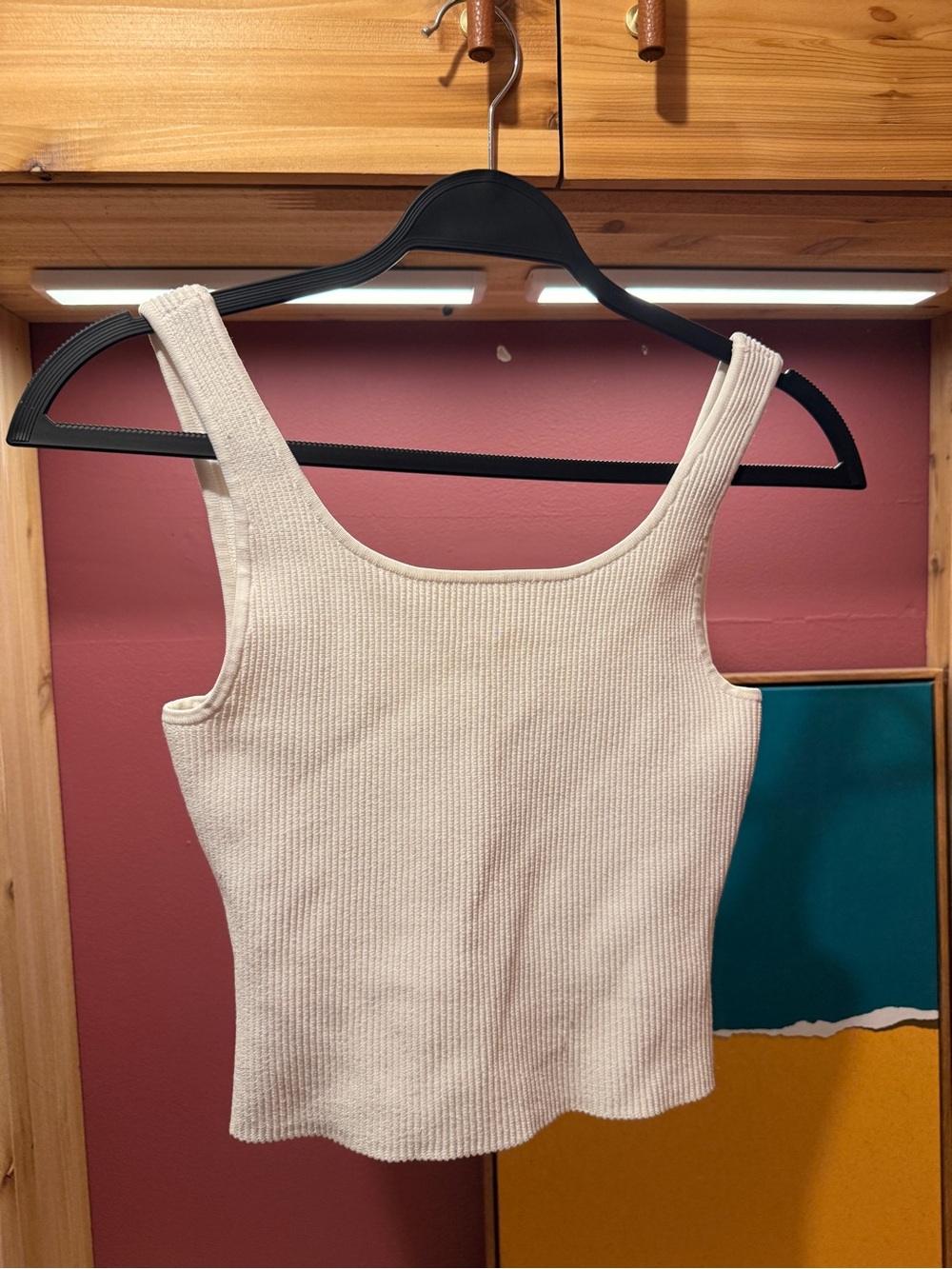 Quince Ribbed Scoop Tank Top - Cream